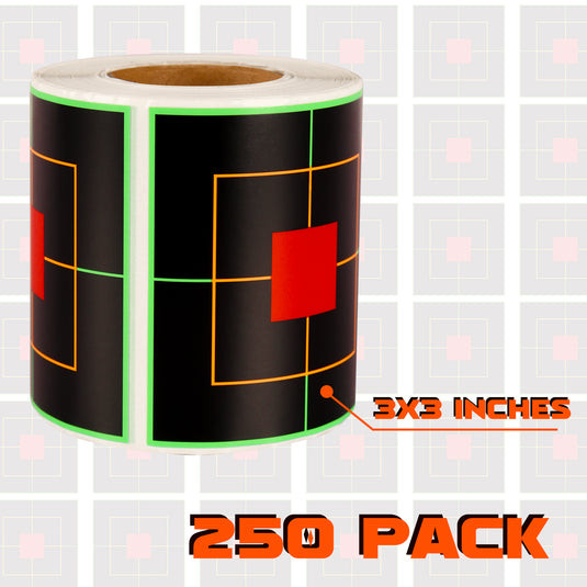 Splatter Adhesive Sight in Shooting Target Stickers - Splash Effect of Multiple Colors (3 INCH - 250 Pack)