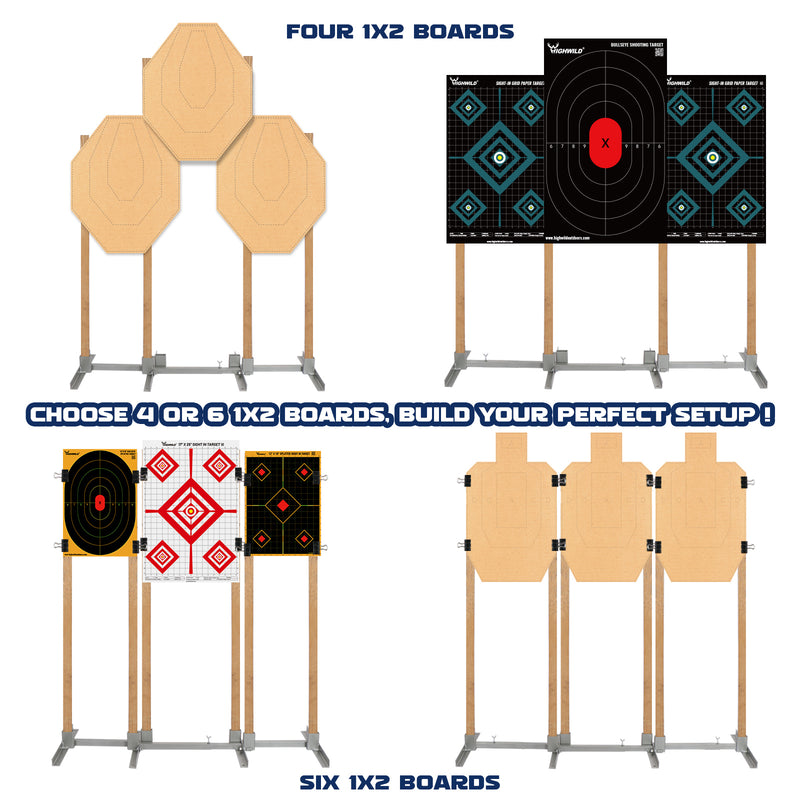 Load image into Gallery viewer, Adjustable Target Stand Base Paper Target Stands Triple Set
