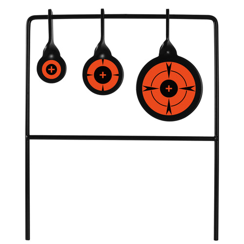 Triple Gong Spinner Target - Rated for .22 Rimfire Rifles and .22 Handguns