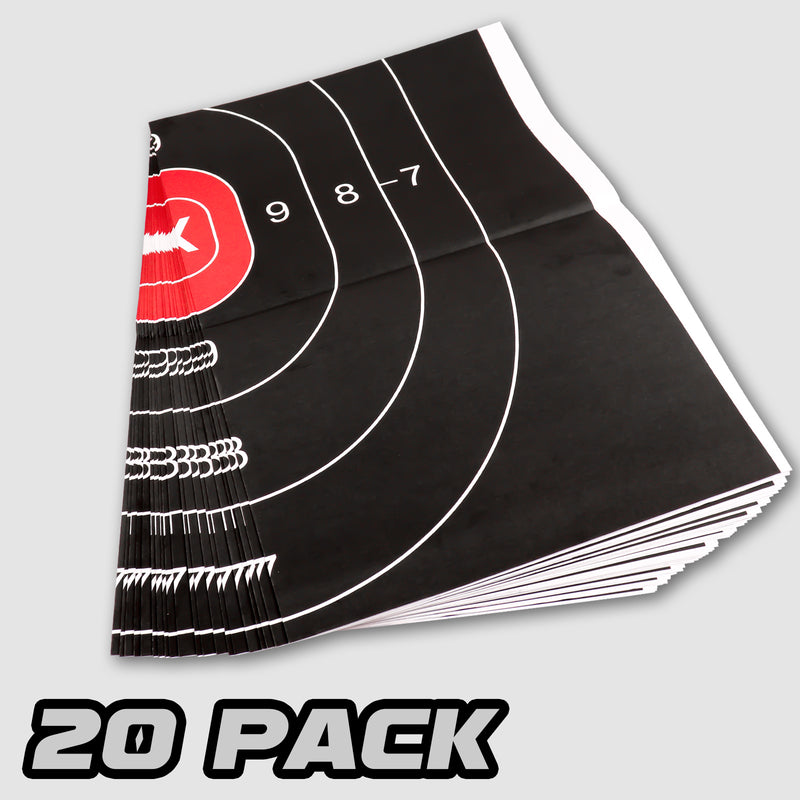 Load image into Gallery viewer, Shooting Range Silhouette Paper Target - 23X35 Inches  (20 Pack, White &amp; Black)

