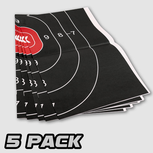 Shooting Range Silhouette Paper Target - 23X35 Inches - Suitable for Handguns, Rifles, Airguns, BB Guns (5 Pack, White & Black)