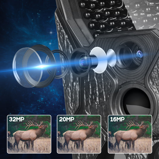 PASUIDU Wildkamera, 2.7K 58MP HD Wildtierkamera 46 Stück 940nm IR LEDs PASUIDU Wildkamera, 2.7K 58MP HD Wildtierkamera 46 Stück 940nm IR LEDs