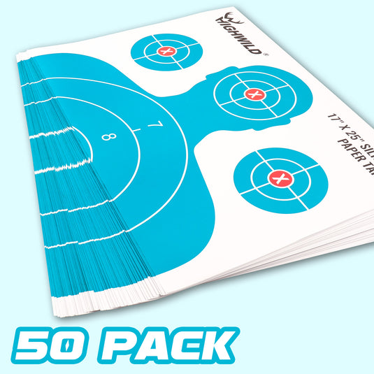 Target Range Paper Shooting Range Silhouette Paper Target - 17X25 Inches (White & Light B ...