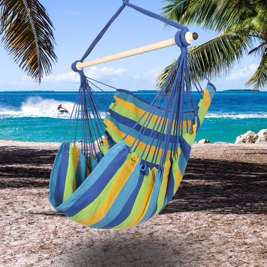 Hanging Hammock Chair - Blue & Green