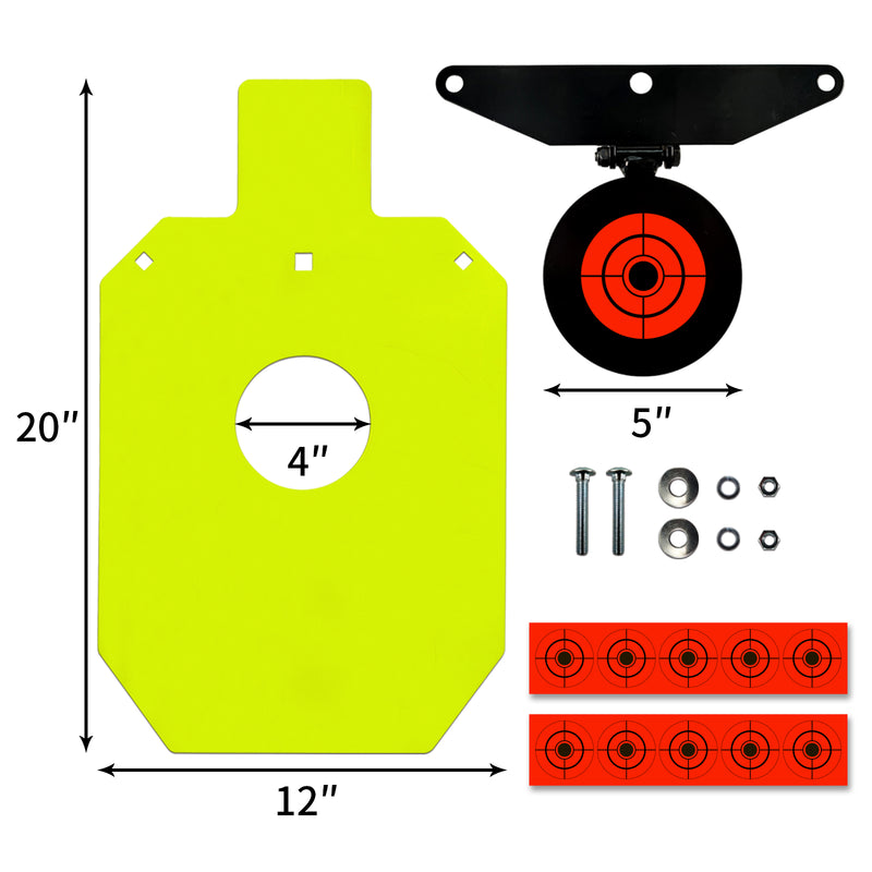 Load image into Gallery viewer, 12&quot; X 20&quot; X 3/8&quot; AR500 Steel Bullseye Torso Target
