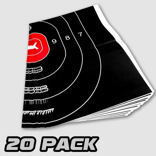 Shooting Range Silhouette Paper Target - 23X35 Inches  (20 Pack, White & Black)