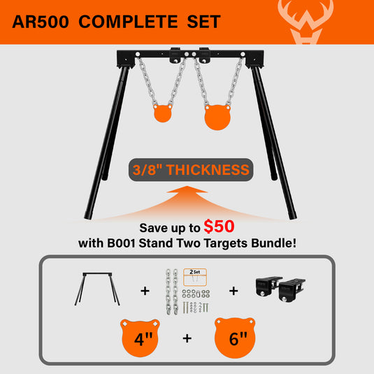 B001 Expandable Stand + Mounting Kit + 4", 6" Gong