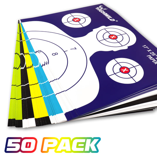 Shooting Range Silhouette Paper Target - 17X25 Inches (Multi Color)