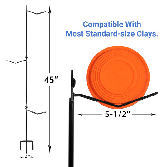Clay Pigeon Target Holder - 3 Pack- Hexagonal Steel