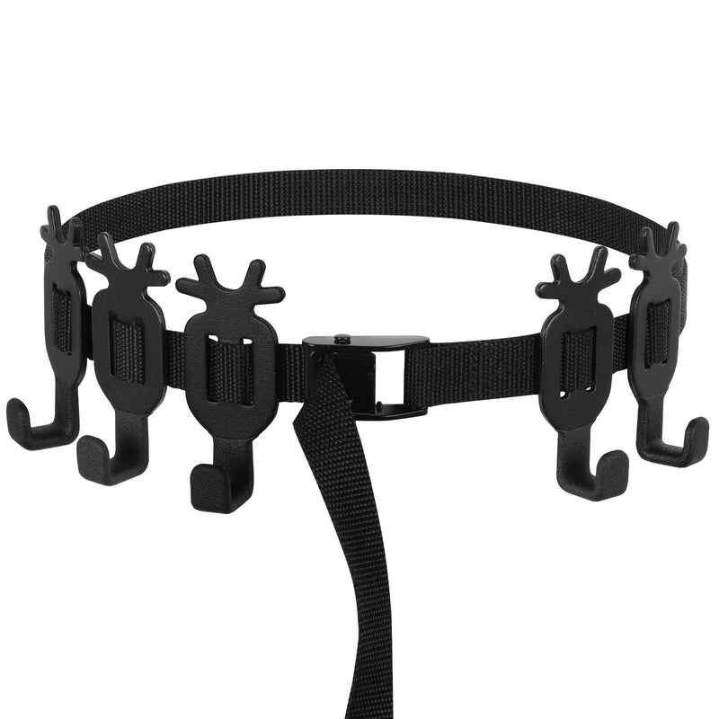 Load image into Gallery viewer, Treestand Strap Gear Hangers for Hunting Gears Bow - 5 Hooks Set (Black)
