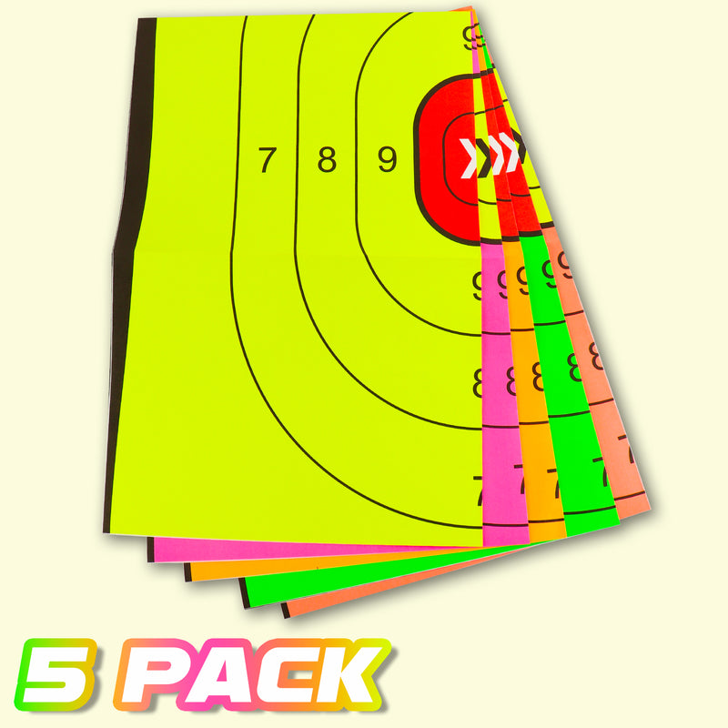 Target Color Box Sample 23X35 Inch Shooting Range Silhouette Paper Target - 5 Fluorescent Colo ...