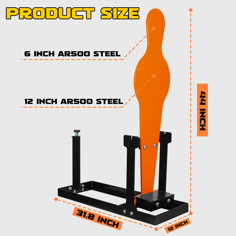 Load image into Gallery viewer, 42&quot; AR500 Steel 3/8&quot; Thick Auto Reset Popper Target
