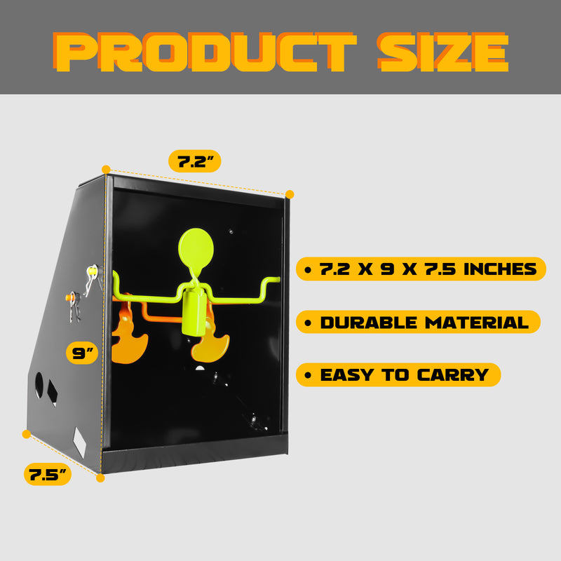 Load image into Gallery viewer, BB Trap Pellet Collector Resetting Target (Airgun Only) with 10pcs 7&quot; X 9&quot; Paper Targets and 3 Spinner Targets
