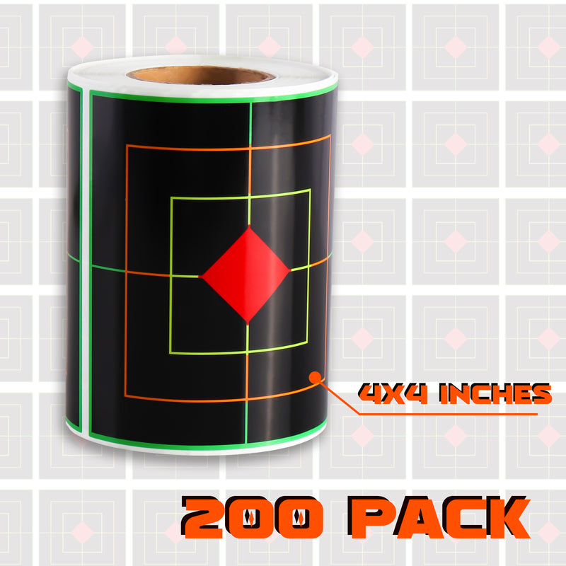 Load image into Gallery viewer, Splatter Adhesive Sight in Shooting Target Stickers - Splash Effect of Multiple Colors (4 INCH - 200 Pack)
