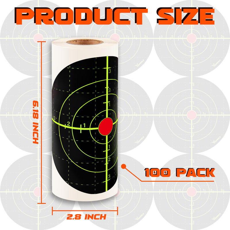 Load image into Gallery viewer, 6 Inch Splatter Target Stickers - 100 Pack

