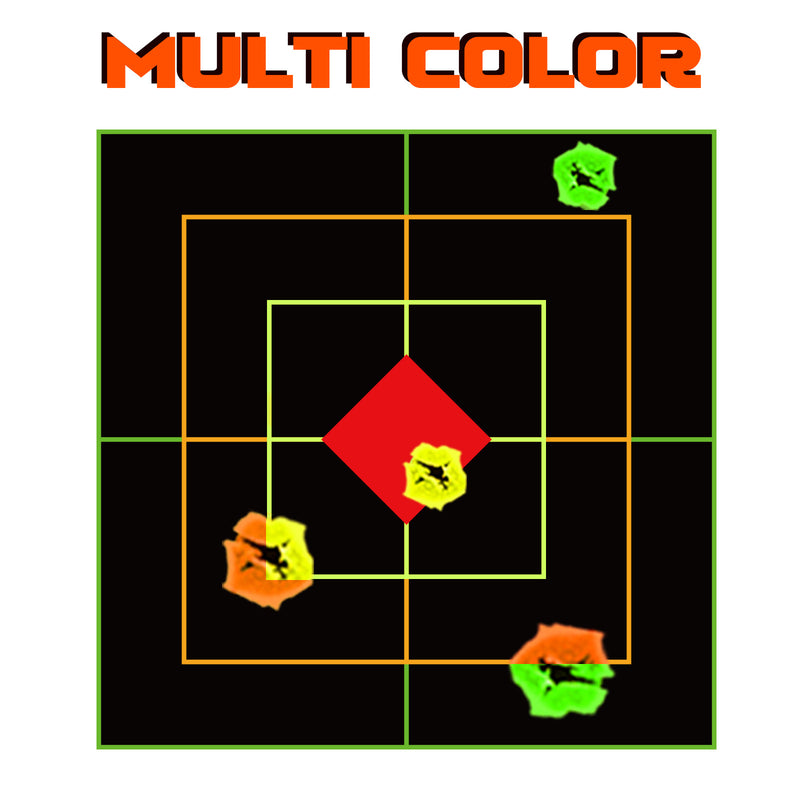 Load image into Gallery viewer, Splatter Adhesive Sight in Shooting Target Stickers - Splash Effect of Multiple Colors (4 INCH - 200 Pack)
