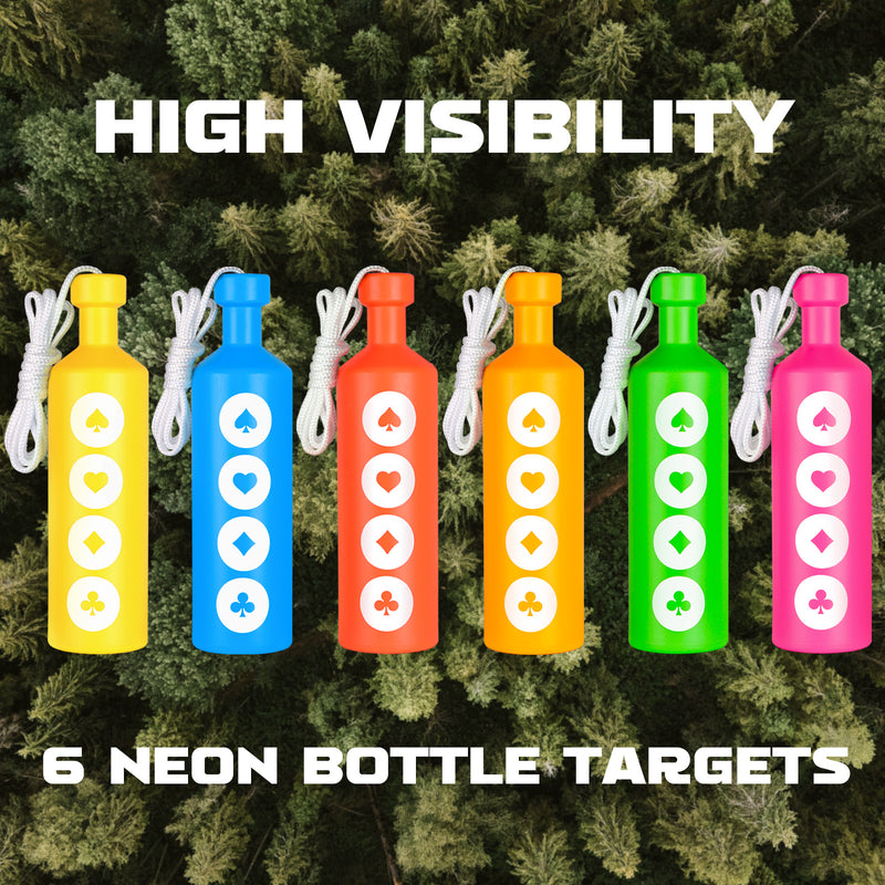 Load image into Gallery viewer, Plastic Shatterproof Bottle Targets with Hanging Rope

