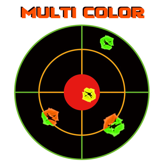 3 Inch Splatter Adhesive Bullseye Shooting Target Stickers - 250 Pack