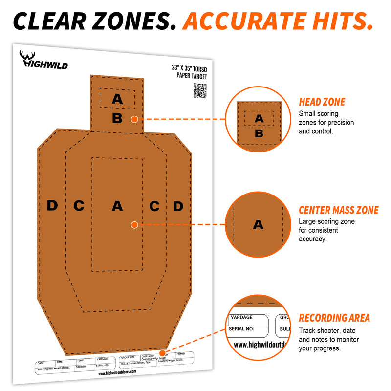 Load image into Gallery viewer, 23" x 35" USPSA Paper Shooting Targets
