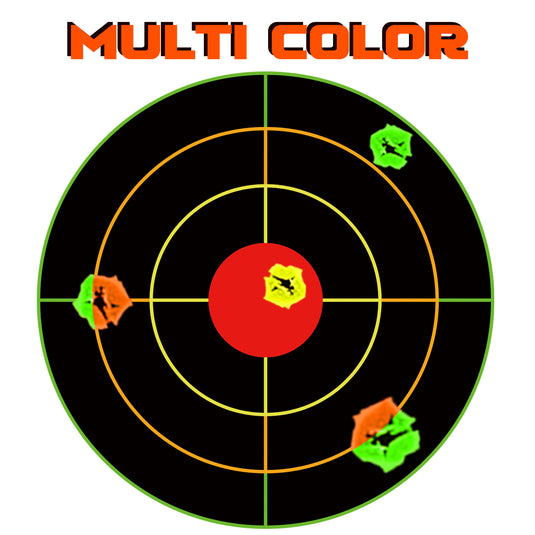 4 Inch Splatter Adhesive Bullseye Shooting Target Stickers - 200 Pack