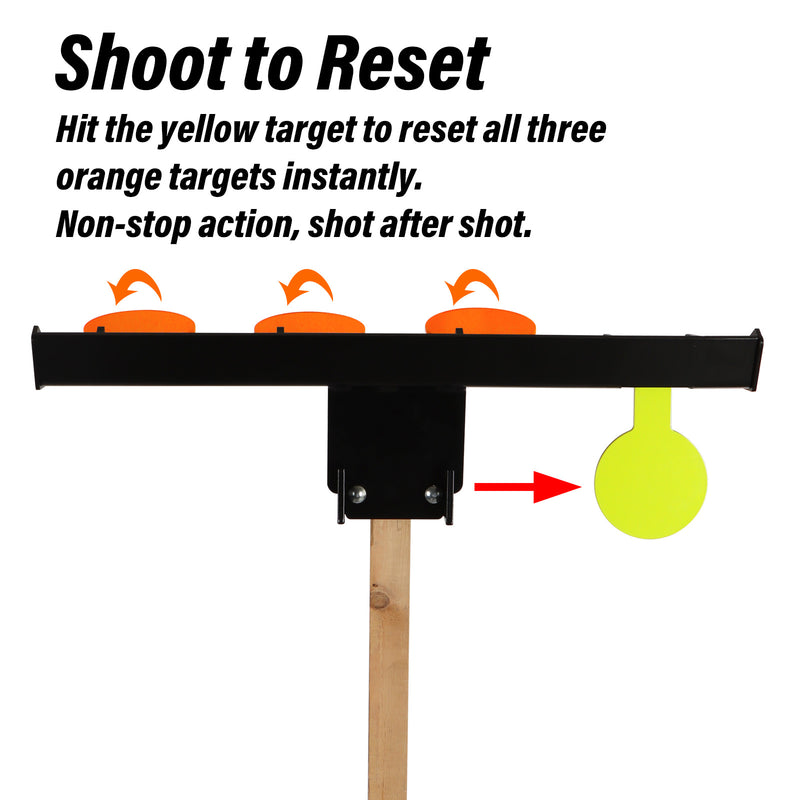 Load image into Gallery viewer, Shoot to Reset AR500 Steel Target with Mounting Bracket

