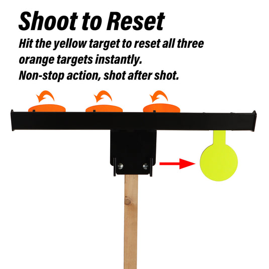 Shoot to Reset AR500 Steel Target with Mounting Bracket