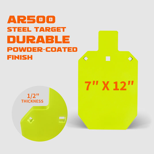 1/2" Thick 7" X 12" Torso + 2X4 Target Mount Kit