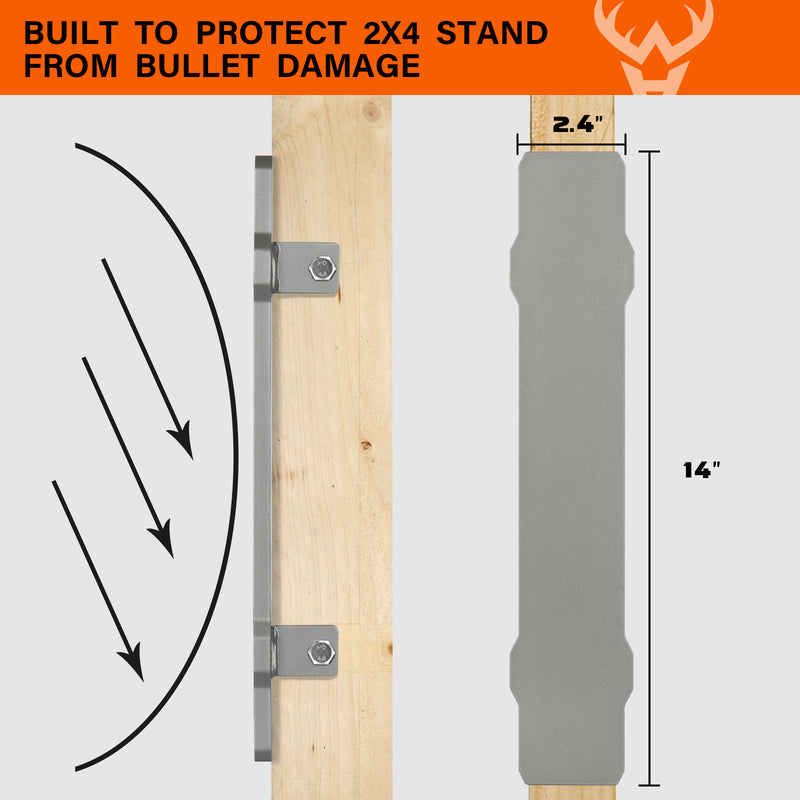 Load image into Gallery viewer, Tripod Base Stand with 2X4 Target Hanger and Wood Stand Armor Plate
