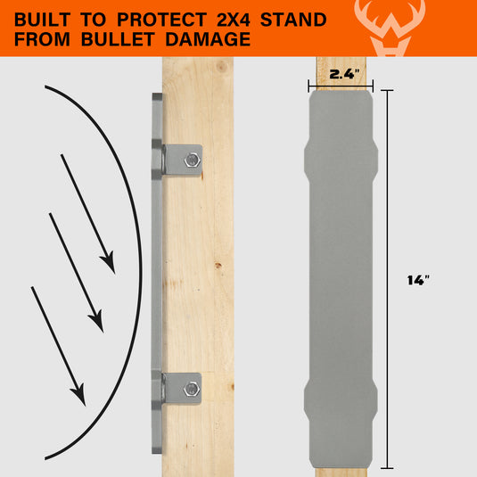 Tripod Base Stand with 2X4 Target Hanger and Wood Stand Armor Plate