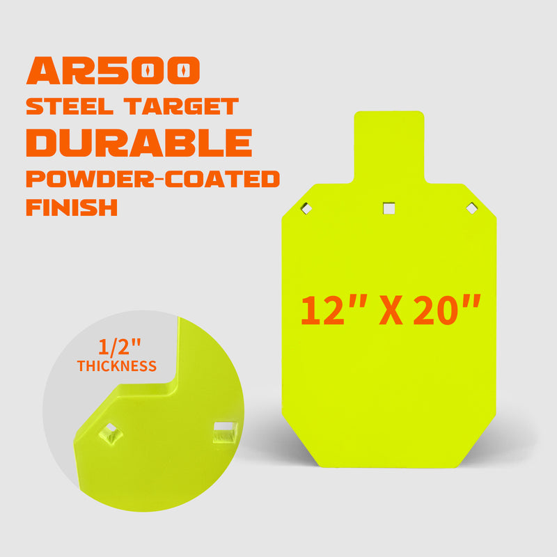 Load image into Gallery viewer, 1/2" Thick 12" X 20" Torso + 2X4 Target Mount Kit
