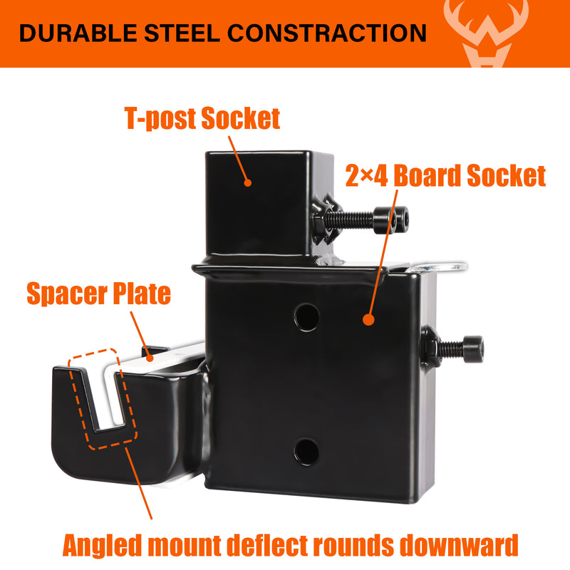 Load image into Gallery viewer, 2x4 &amp; T-Post Target Hanger, Target Mount Bracket - Only for 12" X 20" X 3/8" AR500 Steel Bullseye Hostage Target
