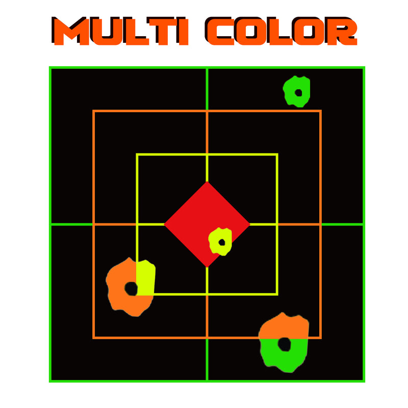 Load image into Gallery viewer, Splatter Adhesive Sight in Shooting Target Stickers - Splash Effect of Multiple Colors (4 INCH - 200 Pack)
