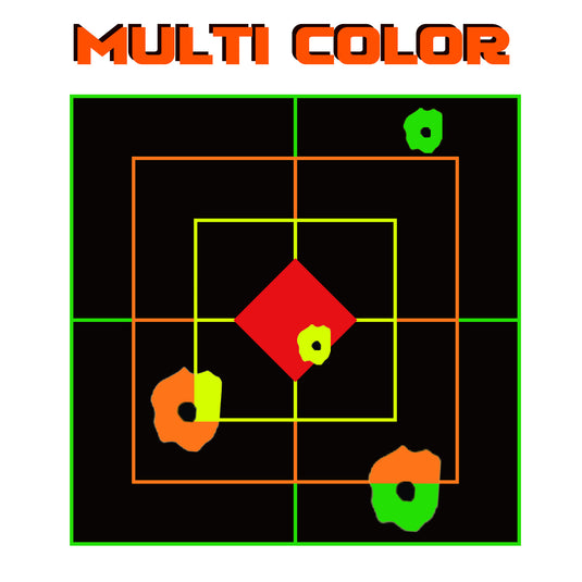 Splatter Adhesive Sight in Shooting Target Stickers - Splash Effect of Multiple Colors (4 INCH - 200 Pack)
