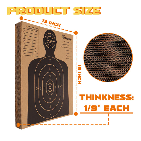 13" X 16" Cardboard Targets - Pack of 25