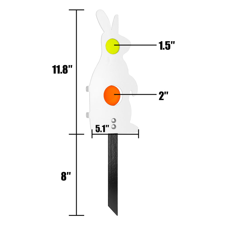 Load image into Gallery viewer, Metal Rabbit Resetting Target Neon Plates - Rated for .22/.177 Caliber
