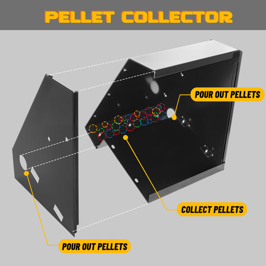 BB Trap Pellet Collector Resetting Target (Airgun Only) with 10pcs 7" X 9" Paper Targets and 3 Spinner Targets