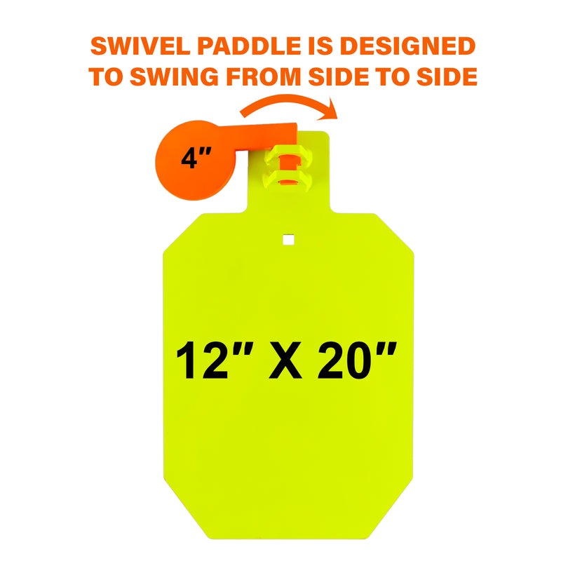 Load image into Gallery viewer, 3/8&quot; AR500 Steel 12&quot; x 20&quot; Reactive Hostage Target and 6&quot; AR500 Dueling Tree Paddles Set
