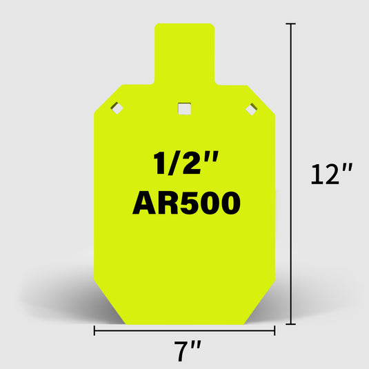Double T-Shaped Base Stand + 2X4 Target Hanger + 1/2" Thick 7" X 12" Torso Target