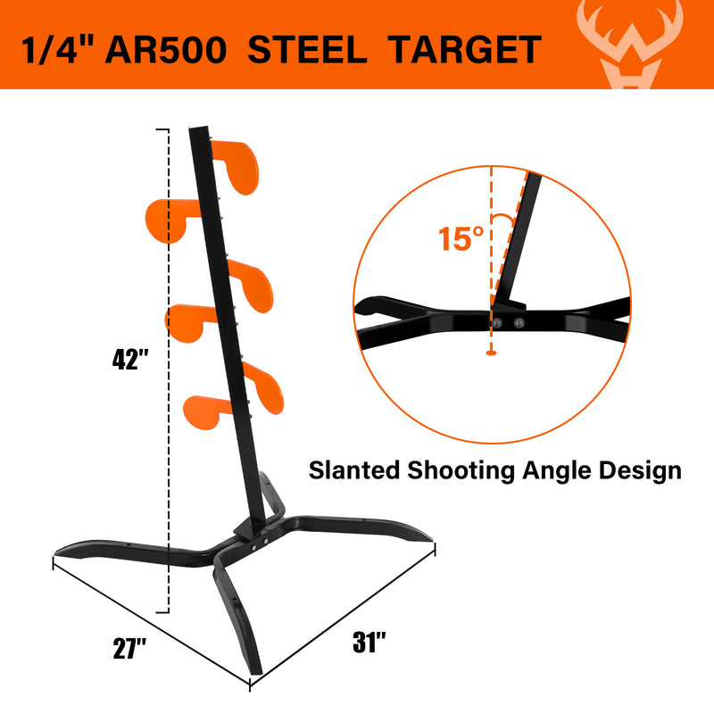 Load image into Gallery viewer, 1/4&quot; AR500 Steel Target Dueling Tree Stand - Upgraded
