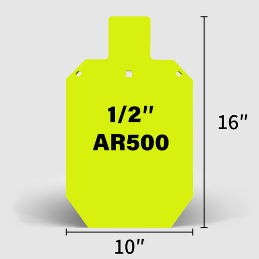 Double T-Shaped Base Stand + 2X4 Target Hanger + 1/2" Thick 10" X 16" Torso Target