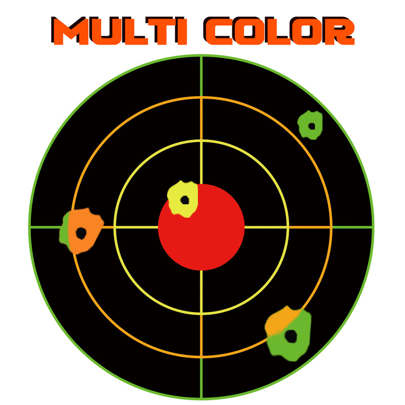 Load image into Gallery viewer, 4 Inch Splatter Adhesive Bullseye Shooting Target Stickers - 200 Pack
