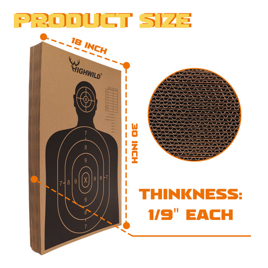 18" X 30" Cardboard Targets - Pack of 25