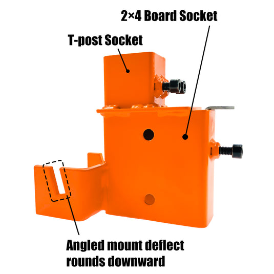 12" X 20" X 3/8" AR500 Steel Bullseye Hostage Target / Target Mount Bracket