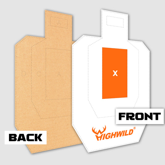 18" X 30" Cardboard Targets for Shooting, Silhouette Paper Targets (USPSA - 25 Pack)