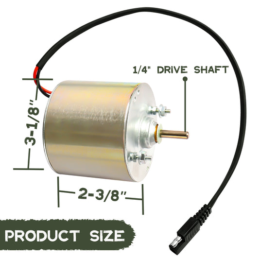 12V 1/4" Shaft Feeder Replacement Motor