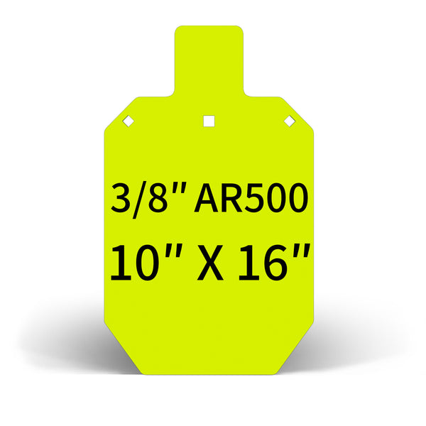 AR500 Stahl-Zielscheibe 3/8 Zoll – Silhouette & Gong Set Zum Schießen Mit Aufhängung