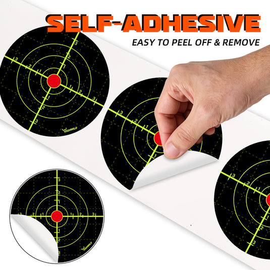 6 Inch Splatter Target Stickers - 100 Pack