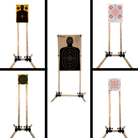 Adjustable Paper Target Stand Base - 2 PACK