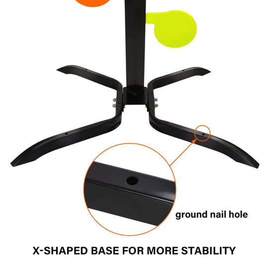 AR500 Dueling Tree Target Kit - 6" x 3/8" Reactive Shooting Targets with Stand