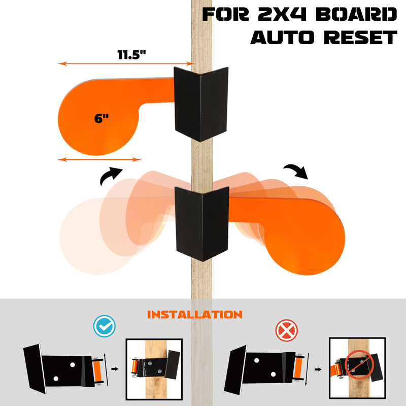 Load image into Gallery viewer, AR500 Dueling Tree Target Kit Six 6&quot; x 3/8&quot; Steel Paddles  with Base and Mounting Hardware
